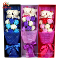 ICTI en gros Nice mariage Teddy Bear Bouquet peluche fleur bouquet jouet pour la Saint-Valentin